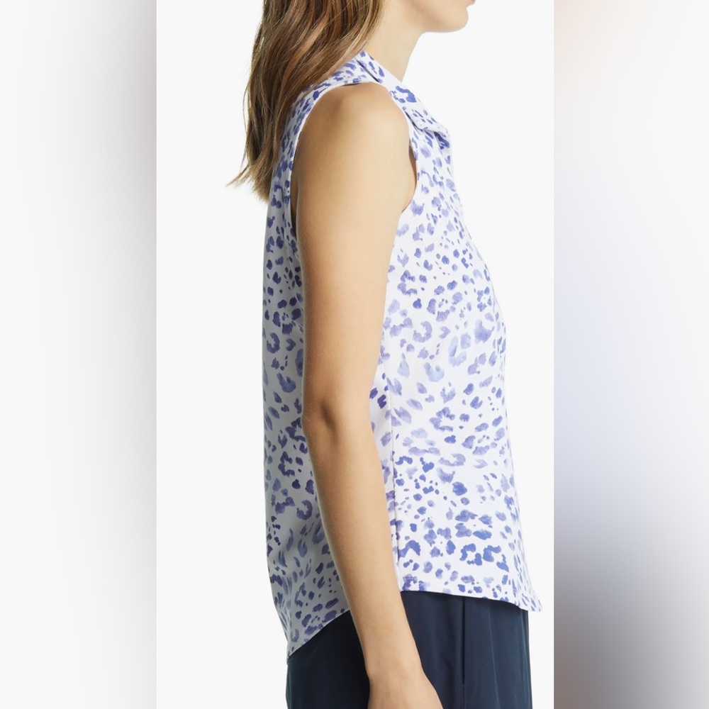 NWT [Tommy Bahama] Aubrey Leopard Island Sleeveless Quarter Zip Women’s Sz XS - Picture 6 of 14